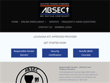 Tablet Screenshot of absecllc.com